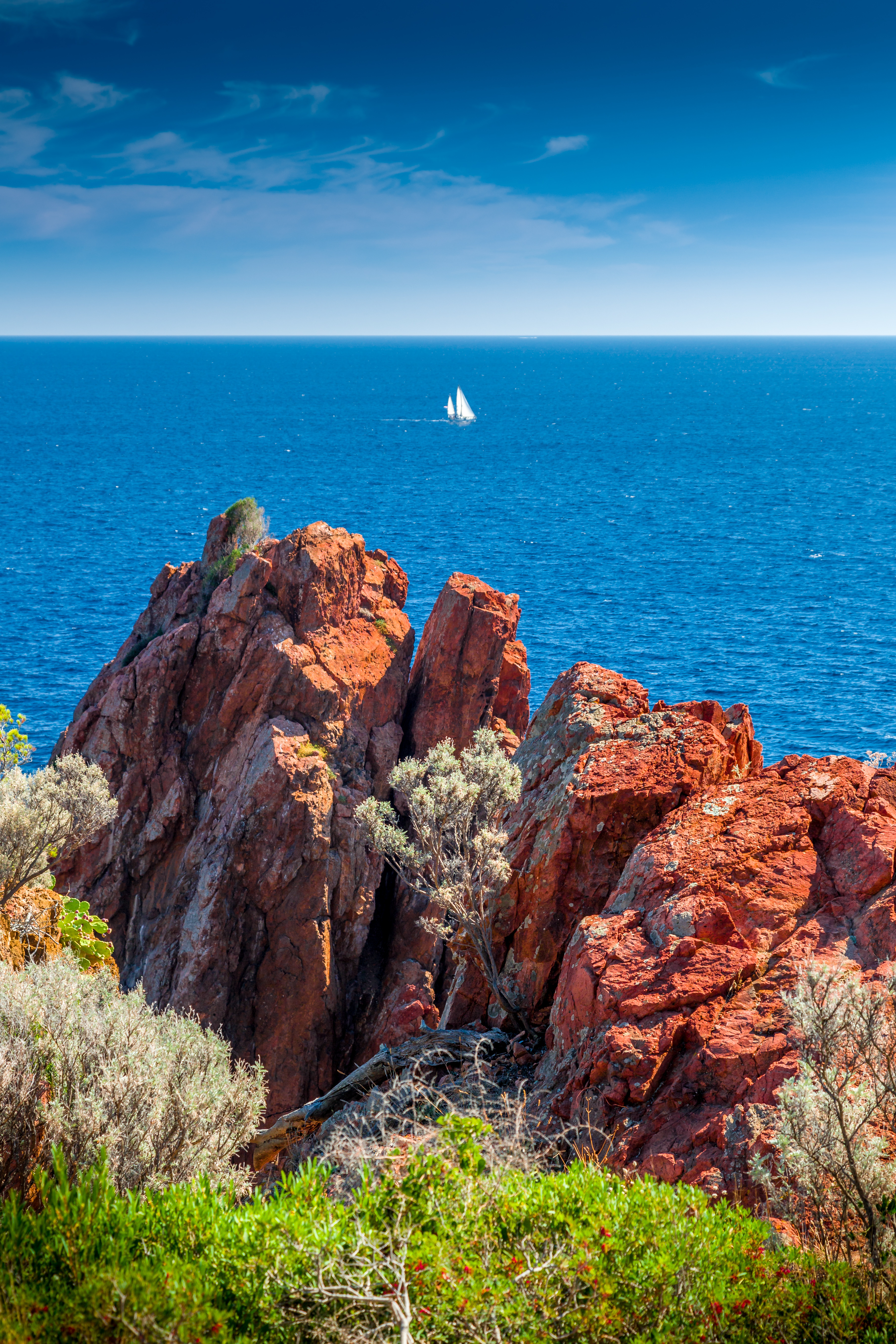Die Ausläufer des Esterel-Gebirges bei Fréjus